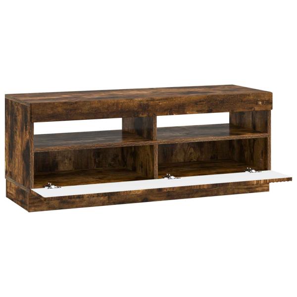 LED-TV-Schrank Raucheiche Holzwerkstoff