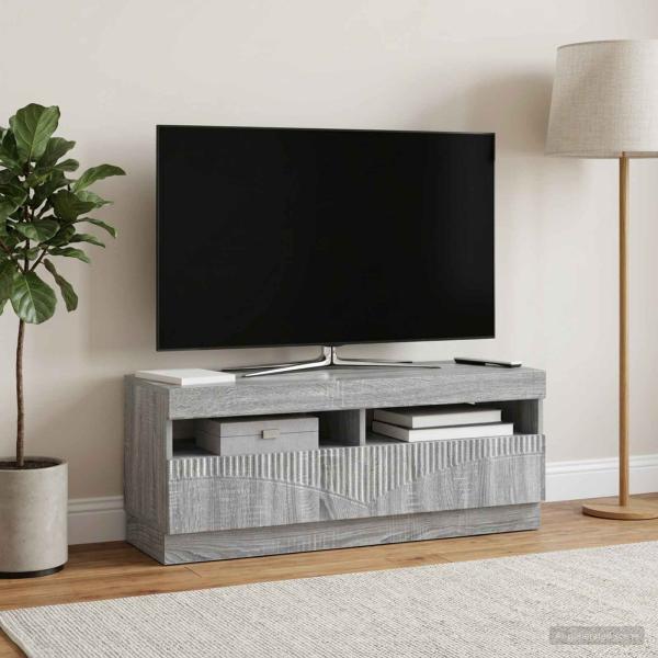 LED-TV-Schrank Sonoma-Grau Holzwerkstoff