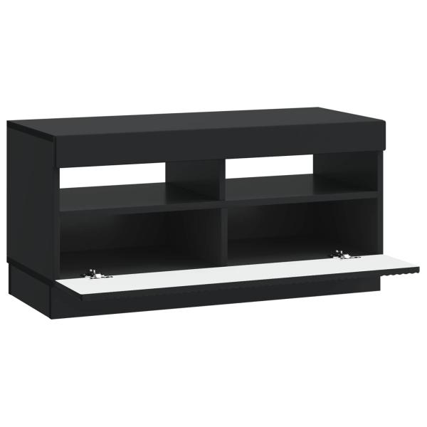 LED-TV-Schrank Schwarz Holzwerkstoff