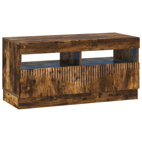 LED-TV-Schrank Raucheiche Holzwerkstoff