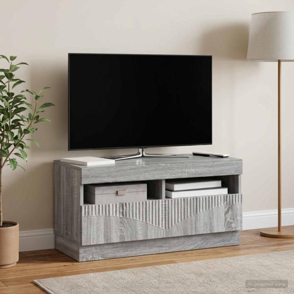 LED-TV-Schrank Sonoma-Grau Holzwerkstoff