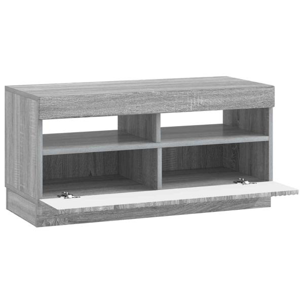 LED-TV-Schrank Sonoma-Grau Holzwerkstoff