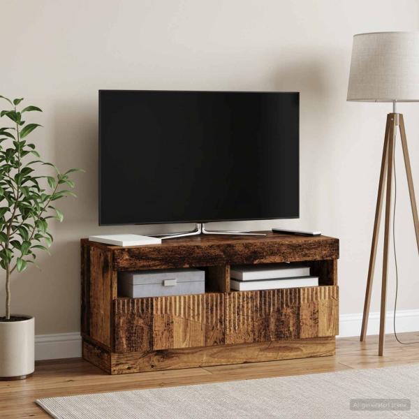LED-TV-Schrank Altholz Holzwerkstoff