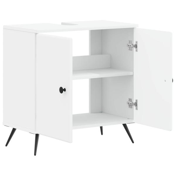 Waschbeckenschrank BREDA Weiß 59,5 x 31,5 x 59 cm Holzwerkstoff
