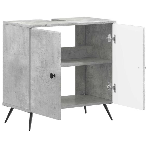 Waschbeckenschrank BREDA Betongrau 59,5 x 31,5 x 59 cm