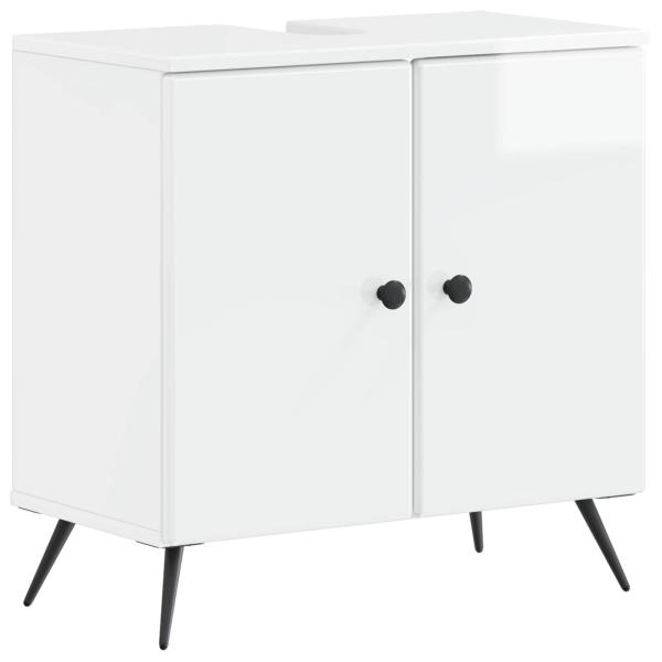 Waschbeckenschrank BREDA Hochglanz Weiß 59,5 x 31,5 x 59 cm