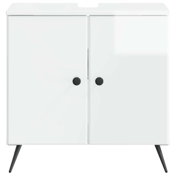 Waschbeckenschrank BREDA Hochglanz Weiß 59,5 x 31,5 x 59 cm
