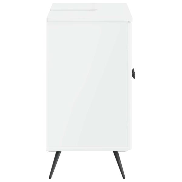 Waschbeckenschrank BREDA Hochglanz Weiß 59,5 x 31,5 x 59 cm