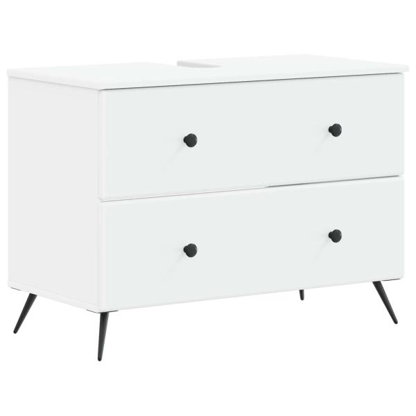 ARDEBO.de - Waschbeckenschrank BREDA Weiß 82 x 41 x 59 cm Holzwerkstoff