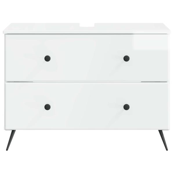 Waschbeckenschrank BREDA Hochglanz Weiß 82 x 41 x 59 cm