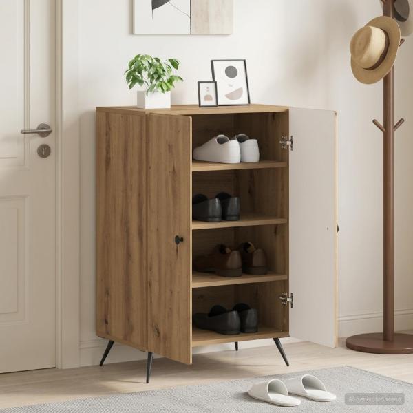 ARDEBO.de - Schuhschrank BREDA 59,5 x 39,5 x 90 cm Holzwerkstoff