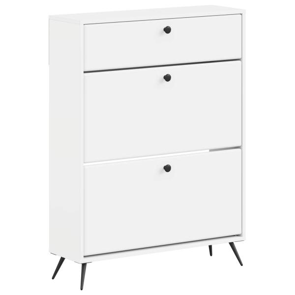 Schuhschrank BREDA 78 x 24 x 103 cm Holzwerkstoff Weiß