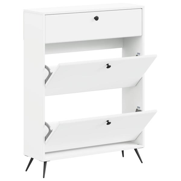 Schuhschrank BREDA 78 x 24 x 103 cm Holzwerkstoff Weiß
