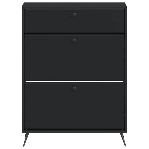 Schuhschrank BREDA 78 x 24 x 103 cm Holzwerkstoff Schwarz