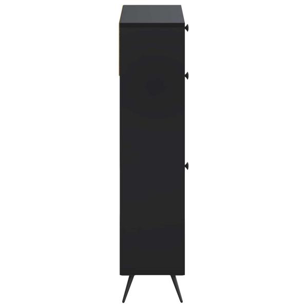 Schuhschrank BREDA 78 x 24 x 103 cm Holzwerkstoff Schwarz