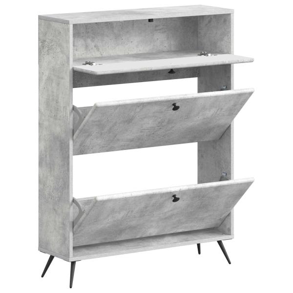 Schuhschrank BREDA 78 x 24 x 103 cm Holzwerkstoff Betongrau