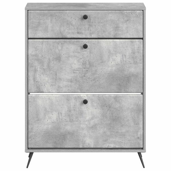 Schuhschrank BREDA 78 x 24 x 103 cm Holzwerkstoff Betongrau