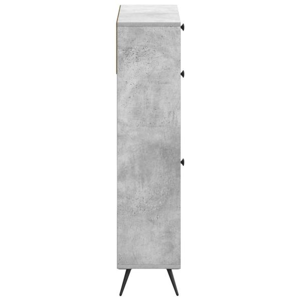 Schuhschrank BREDA 78 x 24 x 103 cm Holzwerkstoff Betongrau