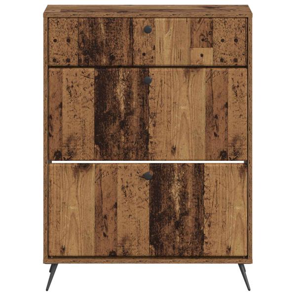 Schuhschrank BREDA 78 x 24 x 103 cm Holzwerkstoff Altholz