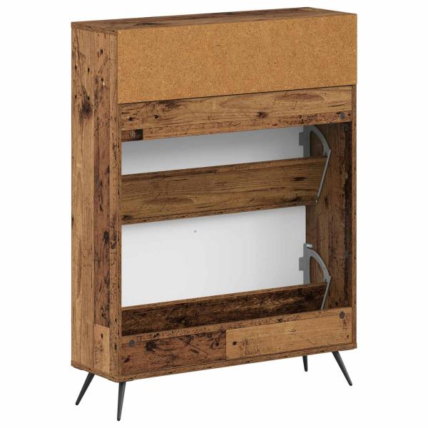 Schuhschrank BREDA 78 x 24 x 103 cm Holzwerkstoff Altholz