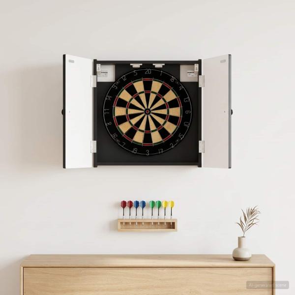 ARDEBO.de - Dartboard Schrank BREDA Schwarz 52,5 x 10,5 x 53,5 cm