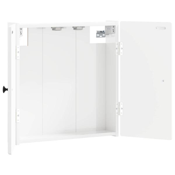 Dartboard Schrank BREDA Hochglanz Wei? 52,5 x 10,5 x 53,5 cm