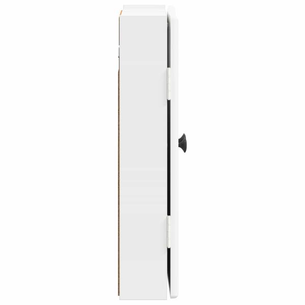 Dartboard Schrank BREDA Hochglanz Wei? 52,5 x 10,5 x 53,5 cm