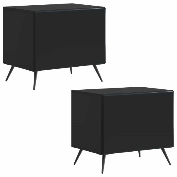 TV-Schrank Schwarz Holzwerkstoff