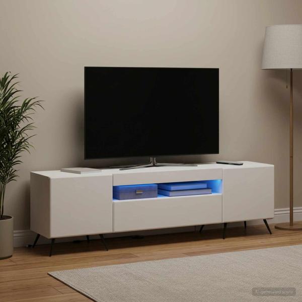 LED-TV-Schrank Weiß Holzwerkstoff