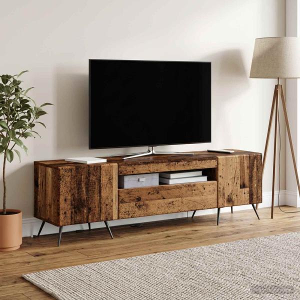 ARDEBO.de - LED-TV-Schrank Altholz Holzwerkstoff