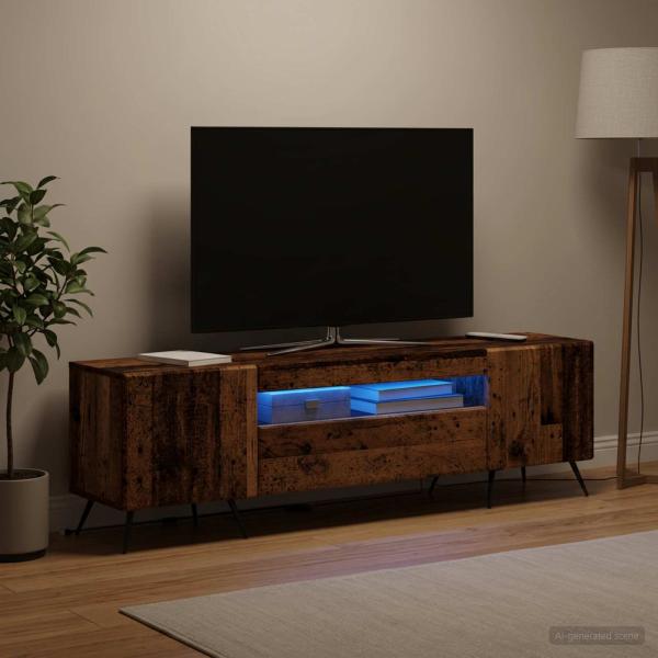 LED-TV-Schrank Altholz Holzwerkstoff