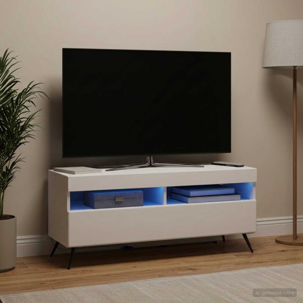 LED-TV-Schrank Weiß Holzwerkstoff