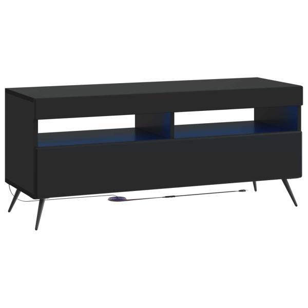 LED-TV-Schrank Schwarz Holzwerkstoff