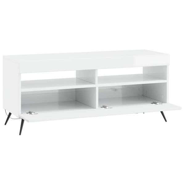LED-TV-Schrank Hochglanz Weiß Holzwerkstoff