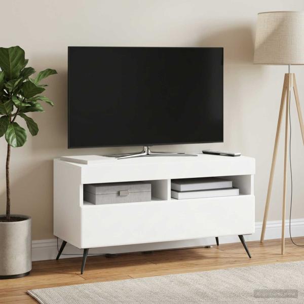 LED-TV-Schrank Weiß Holzwerkstoff