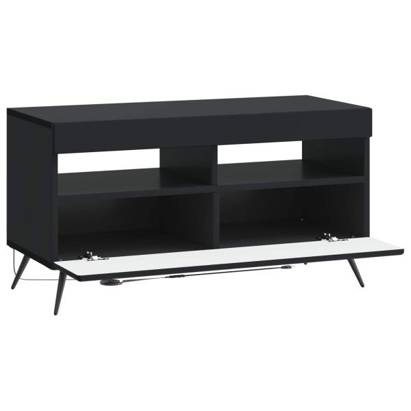 LED-TV-Schrank Schwarz Holzwerkstoff