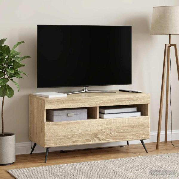 ARDEBO.de - LED-TV-Schrank Sonoma-Eiche Holzwerkstoff