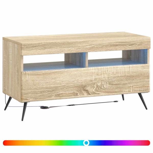 LED-TV-Schrank Sonoma-Eiche Holzwerkstoff