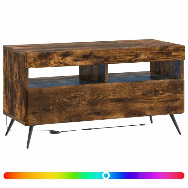 LED-TV-Schrank Raucheiche Holzwerkstoff