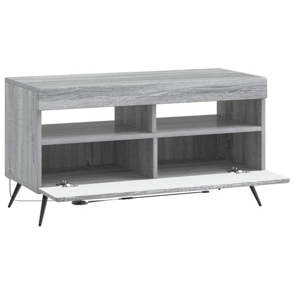 LED-TV-Schrank Sonoma-Grau Holzwerkstoff