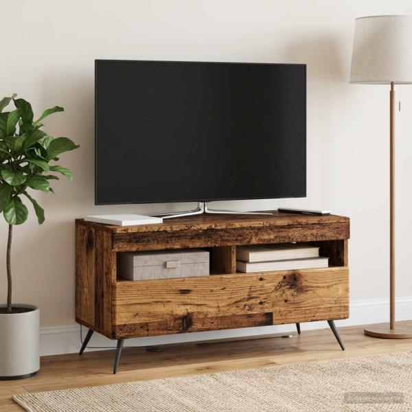 ARDEBO.de - LED-TV-Schrank Altholz Holzwerkstoff
