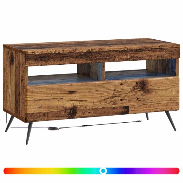 LED-TV-Schrank Altholz Holzwerkstoff