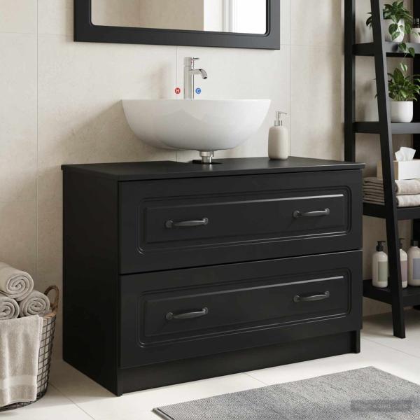 ARDEBO.de - Waschbeckenschrank UTRECHT Schwarz 82 x 41 x 56 cm