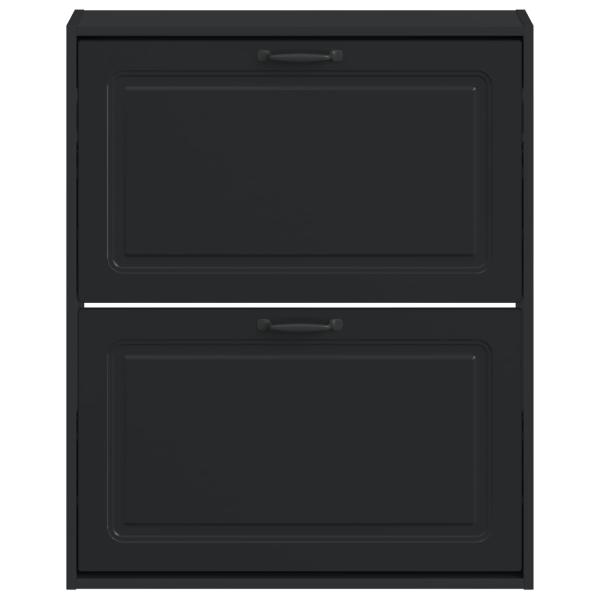 Wandmontierter Schuhschrank UTRECHT 71 x 17 x 86 cm Schwarz