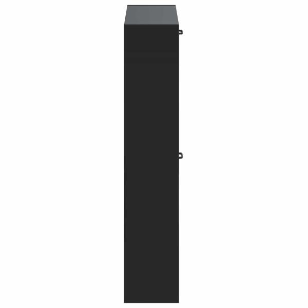 Wandmontierter Schuhschrank UTRECHT 71 x 17 x 86 cm Schwarz