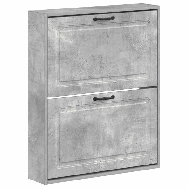 Wandmontierter Schuhschrank UTRECHT 71 x 17 x 86 cm Betongrau
