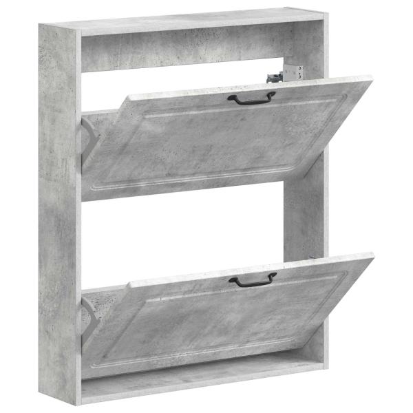 Wandmontierter Schuhschrank UTRECHT 71 x 17 x 86 cm Betongrau