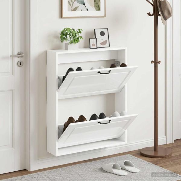 ARDEBO.de - Wandmontierter Schuhschrank UTRECHT 71 x 17 x 86 cm