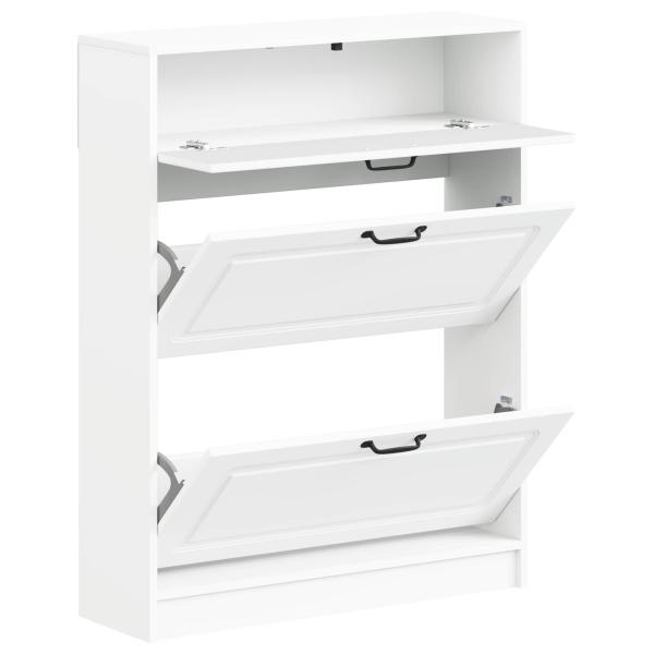Schuhschrank UTRECHT 78 x 24 x 100 cm Holzwerkstoff Weiß