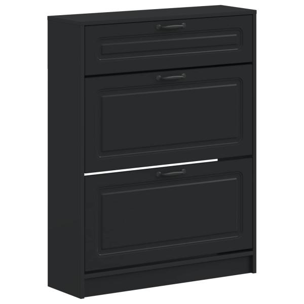 Schuhschrank UTRECHT 78 x 24 x 100 cm Holzwerkstoff Schwarz